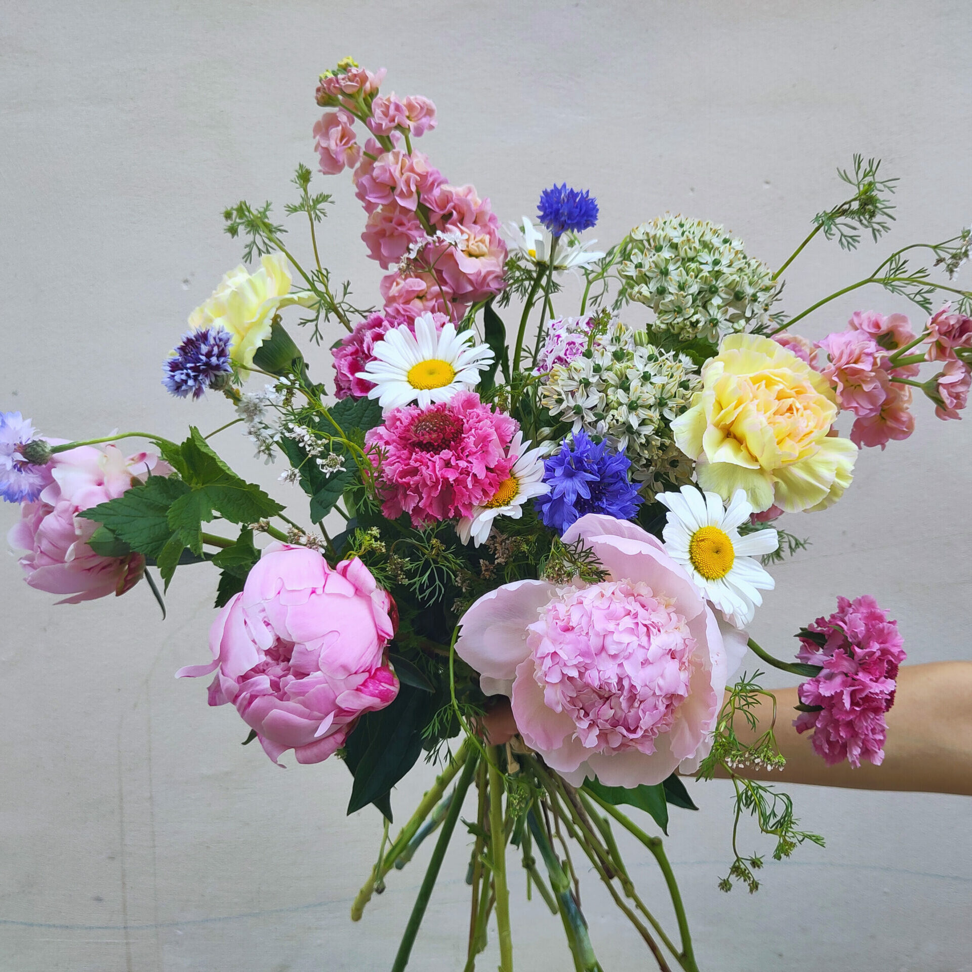 Bouquet de fleurs comestibles